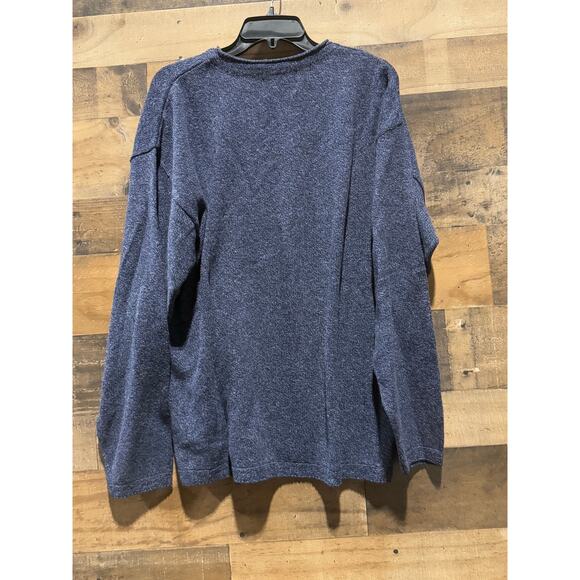 WhalerKnits- Navy Blue- Pull-over V Neck Sweater - Size XL - Picture 6 of 8